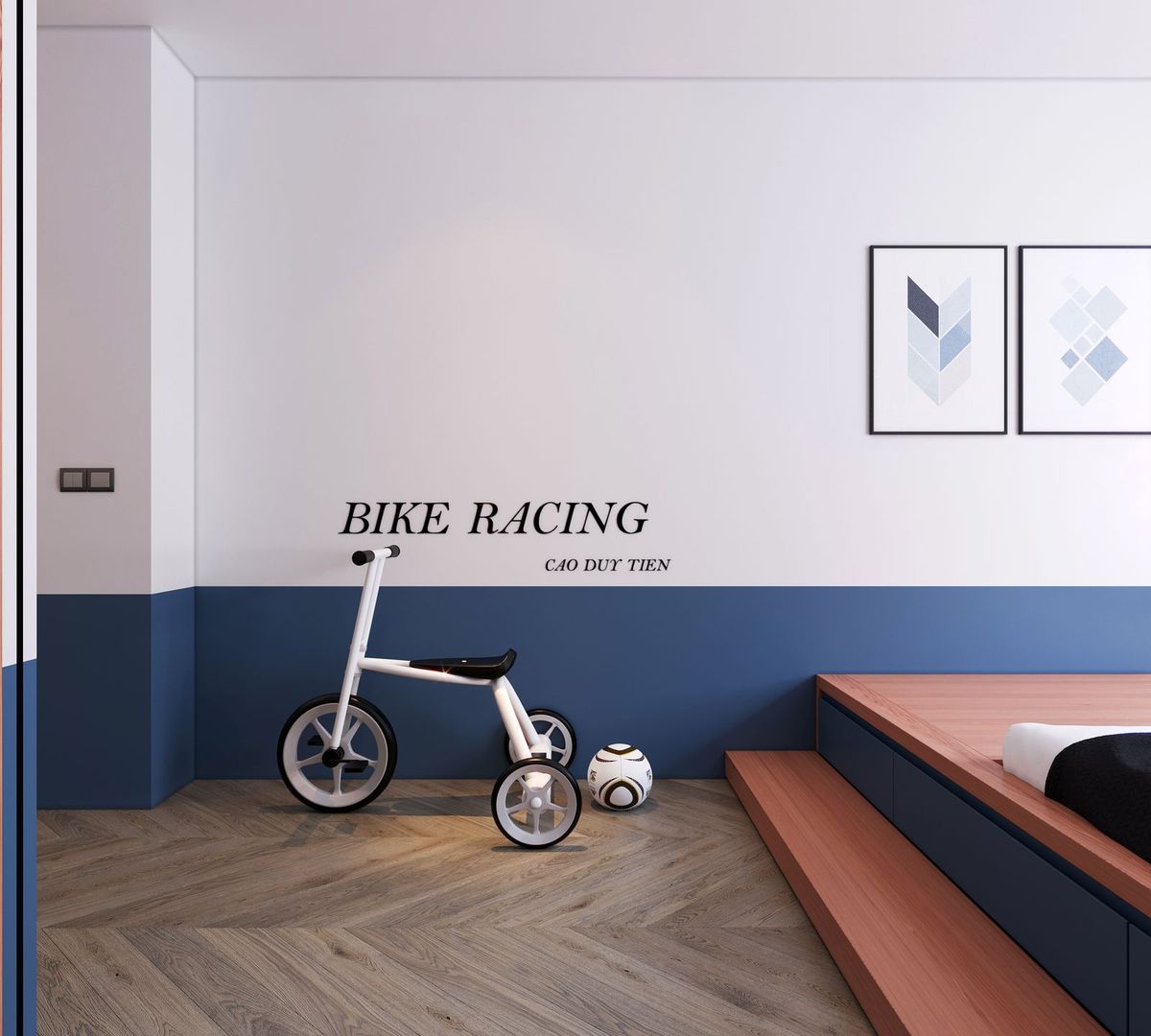 Góc học tập phòng bé căn hộ Vinhomes
