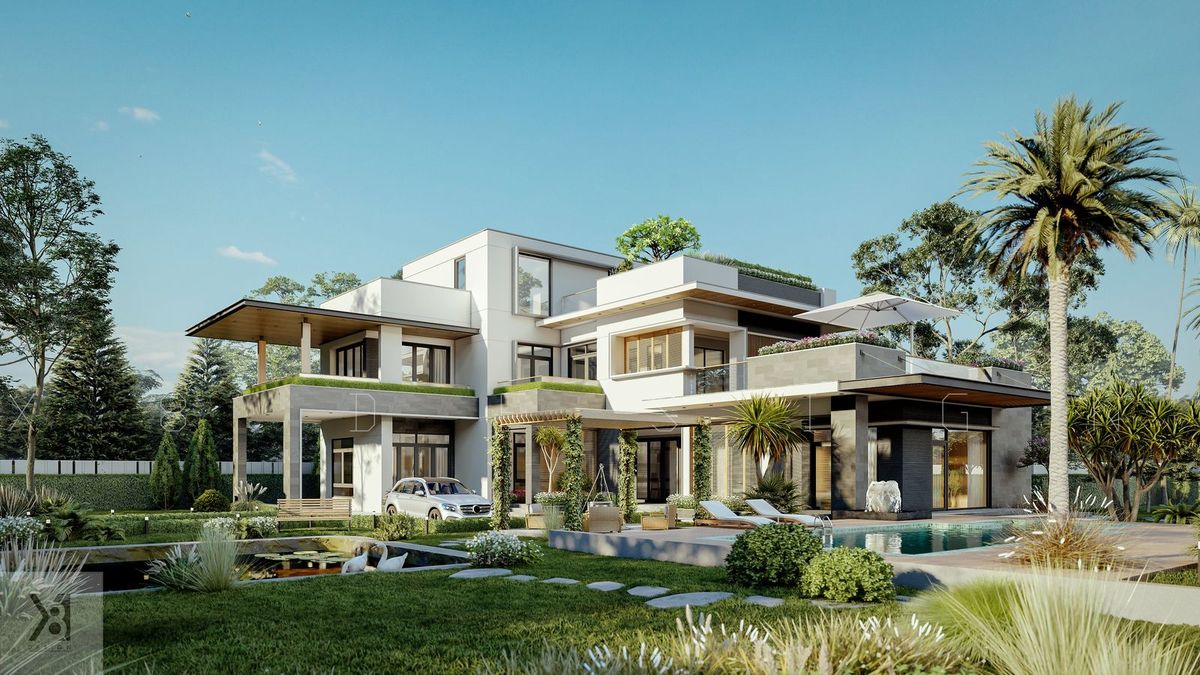 Thiết kế thi công biệt thự Thái Bình có hồ bơi - Villa Thái Bình X8Design