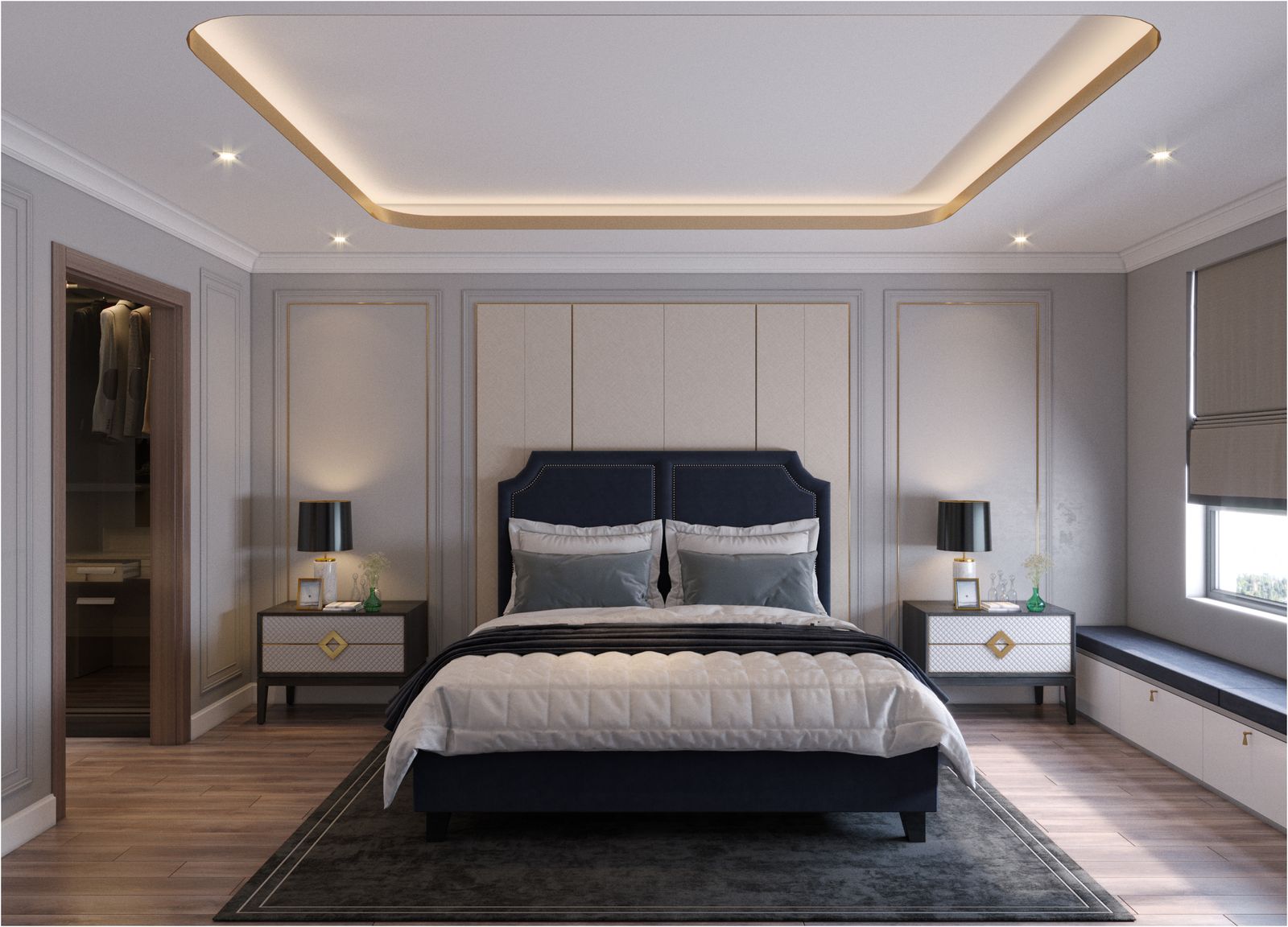 Phòng ngủ căn hộ tân cổ điển - X8DESIGN